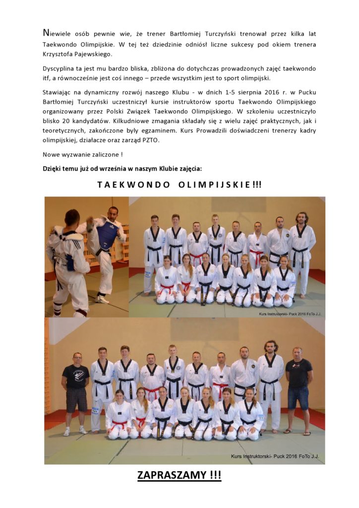 kurs taekwondo